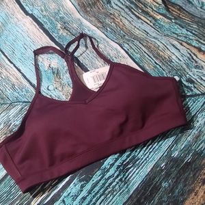 Adidas NWT Xl strappy racerback maroon sports bra